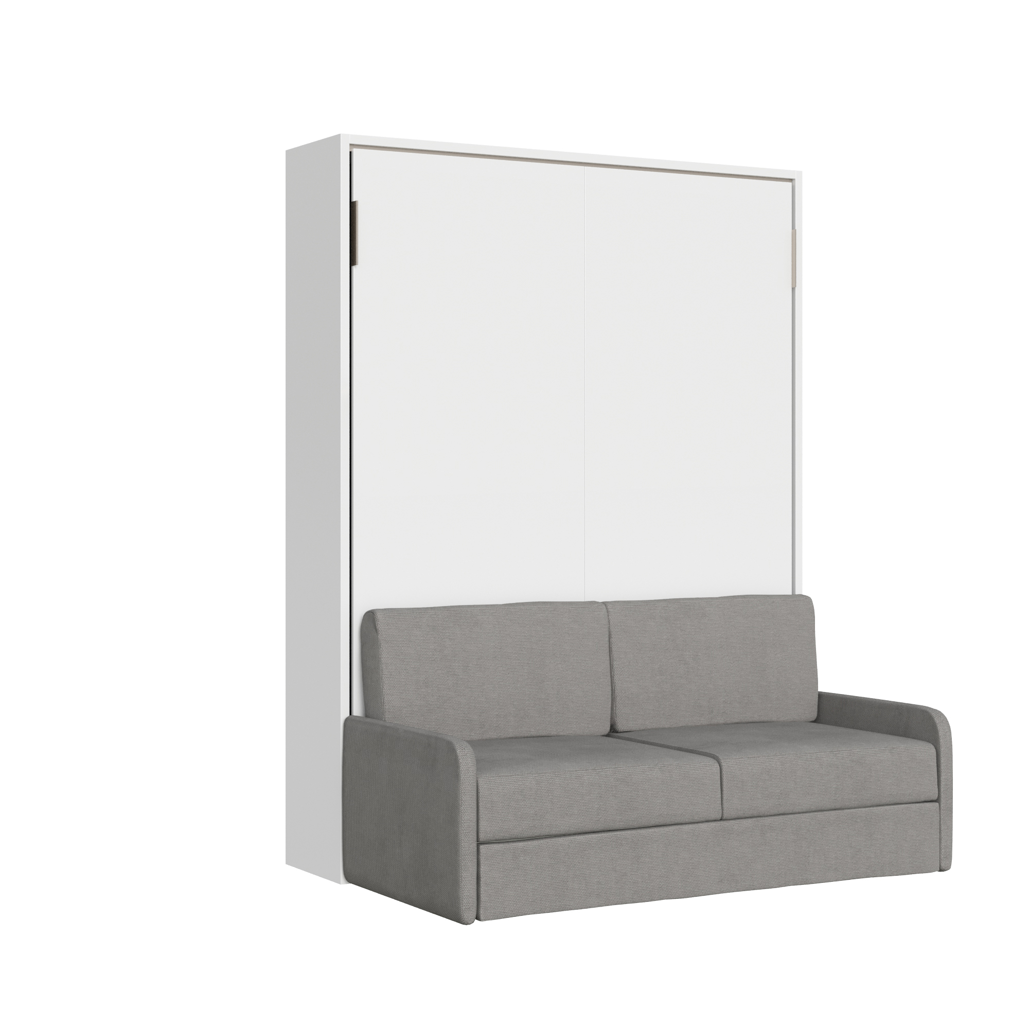 Letto matrimoniale a scomparsa 160 Versia con divano bianco L.175,2 P.123 H.218,3 cm (aperto P.224 cm) 7 Letto matrimoniale a scomparsa 160 Versia con divano bianco
