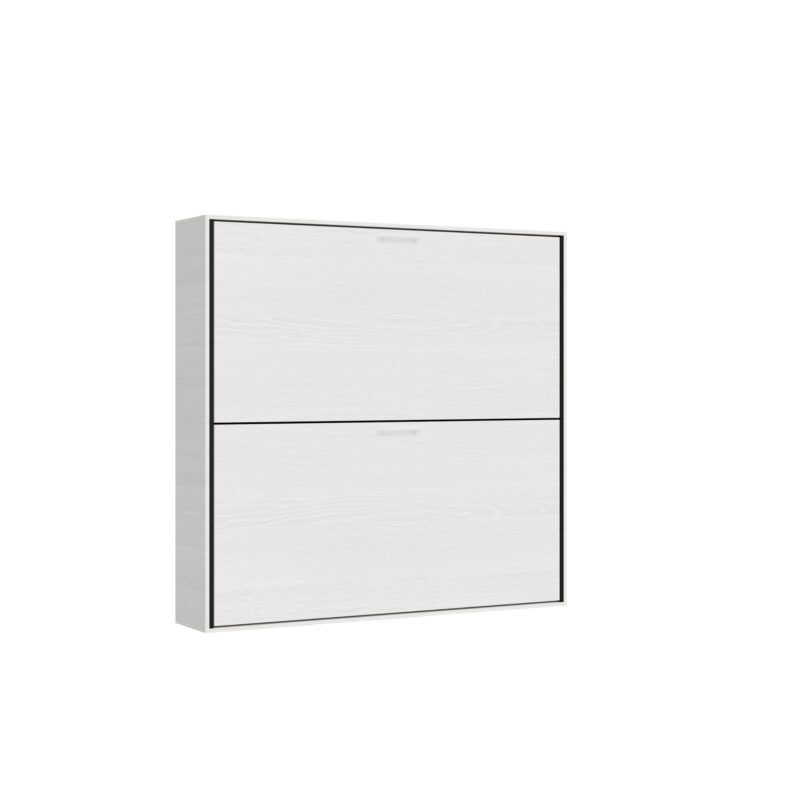 Letto doppio a scomparsa Kando bianco frassino