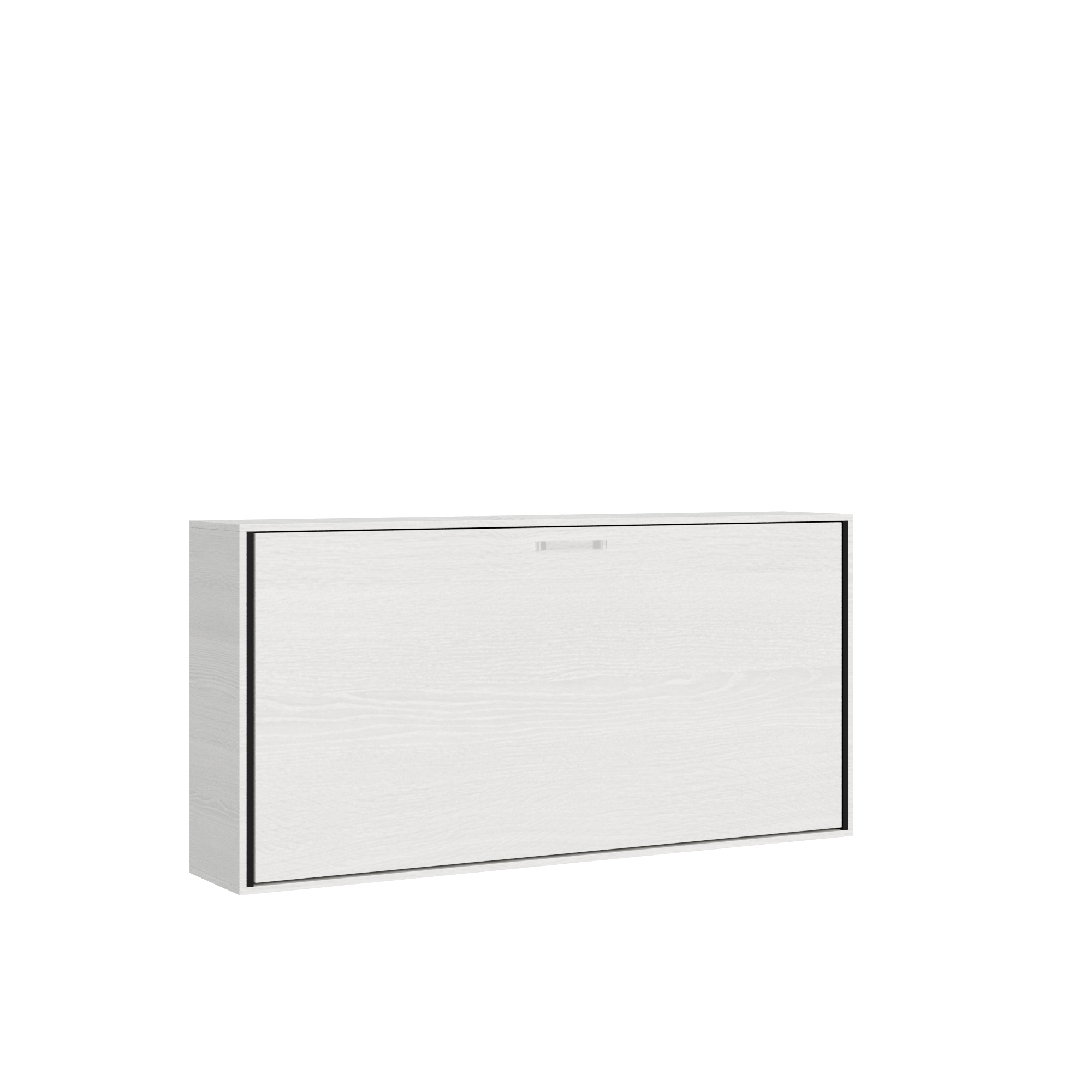 Letto singolo a scomparsa Kando con materasso bianco frassino L.199,9 P.39,2 H.97,4 cm (aperto P.106 cm) 3 Letto singolo a scomparsa Kando bianco frassino