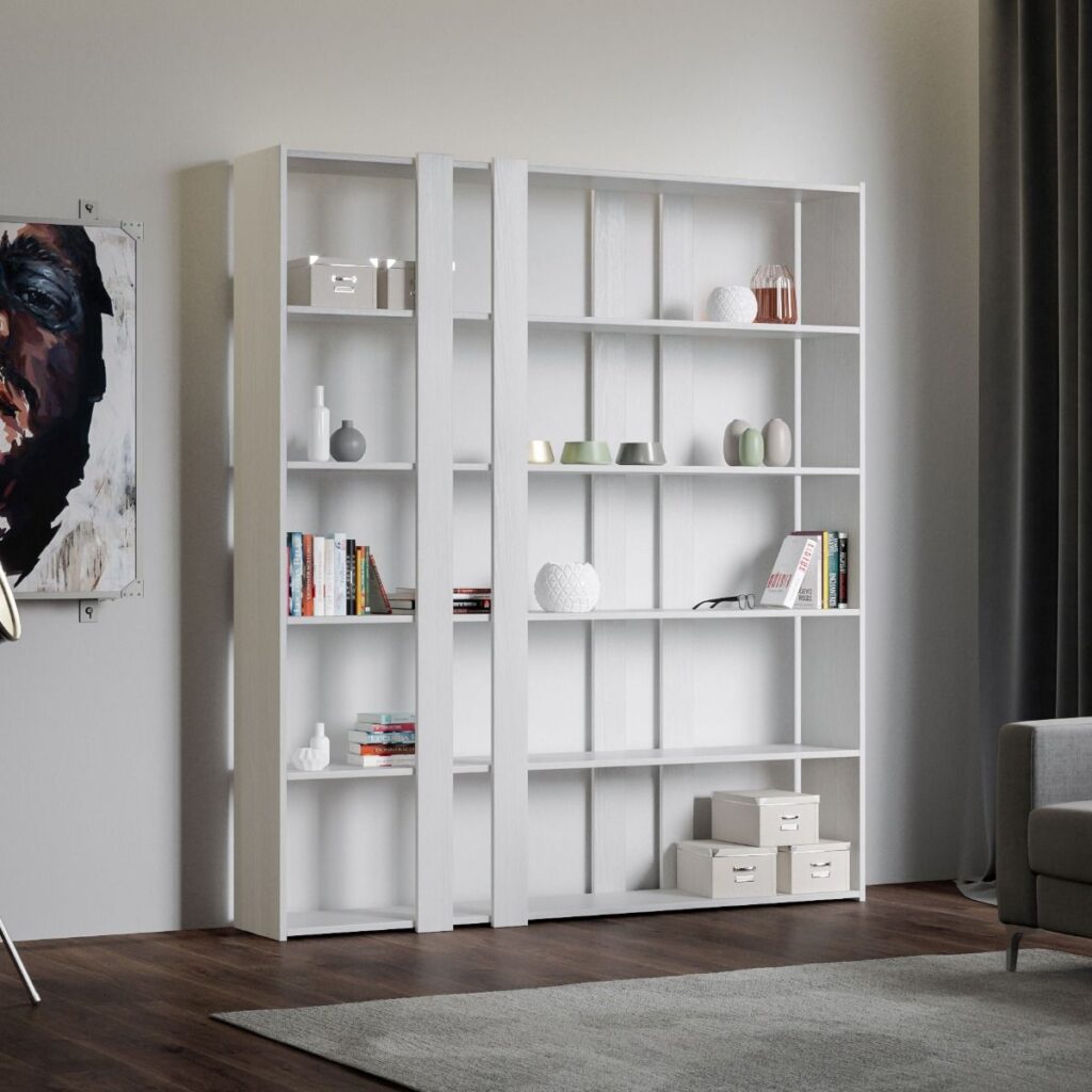 Libreria a giorno Kato A bianco frassino