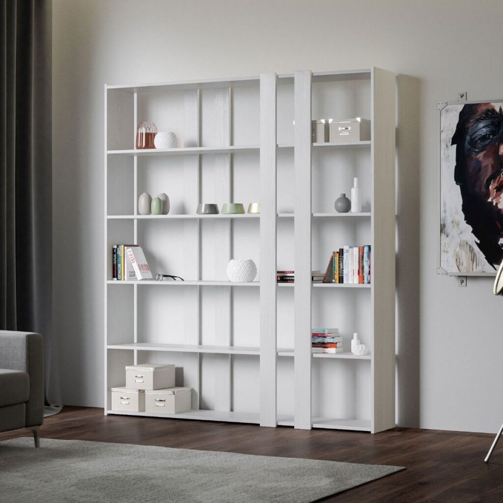 Libreria a giorno Kato A bianco frassino