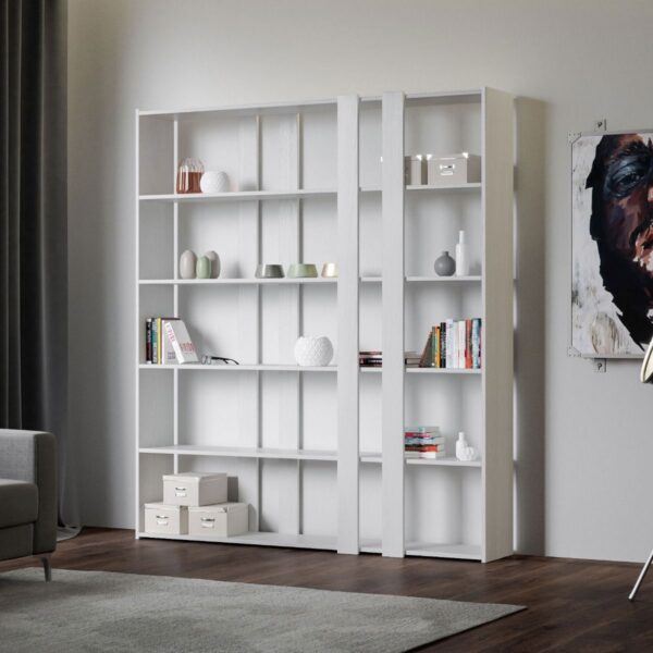 Libreria a giorno Kato A bianco frassino