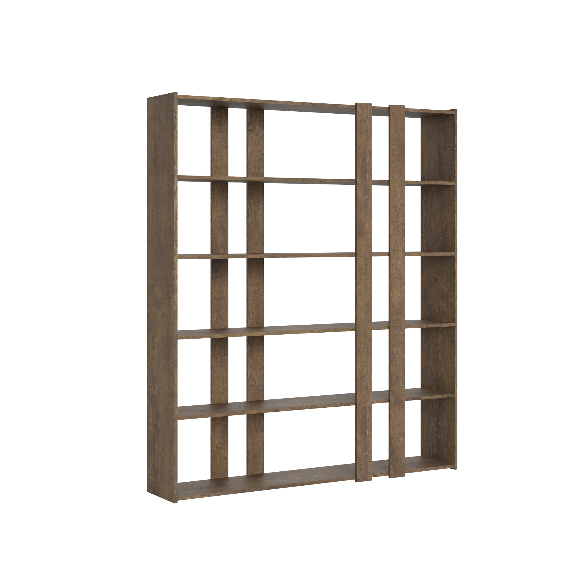 Libreria a giorno Kato A noce L.178 P.36 H.204 cm 4 Libreria a giorno Kato A noce