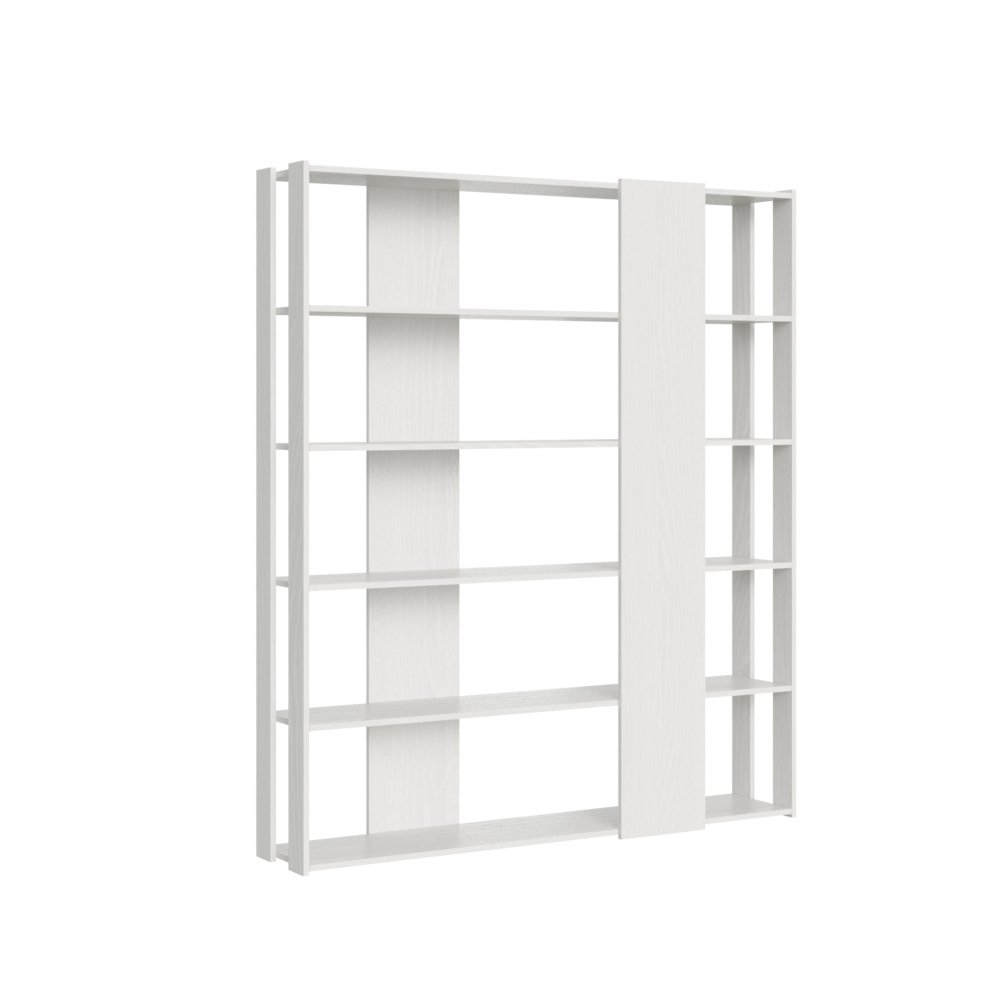 Libreria a giorno Kato B bianco frassino L.178 P.36 H.204 cm 4 Libreria a giorno Kato B bianco frassino