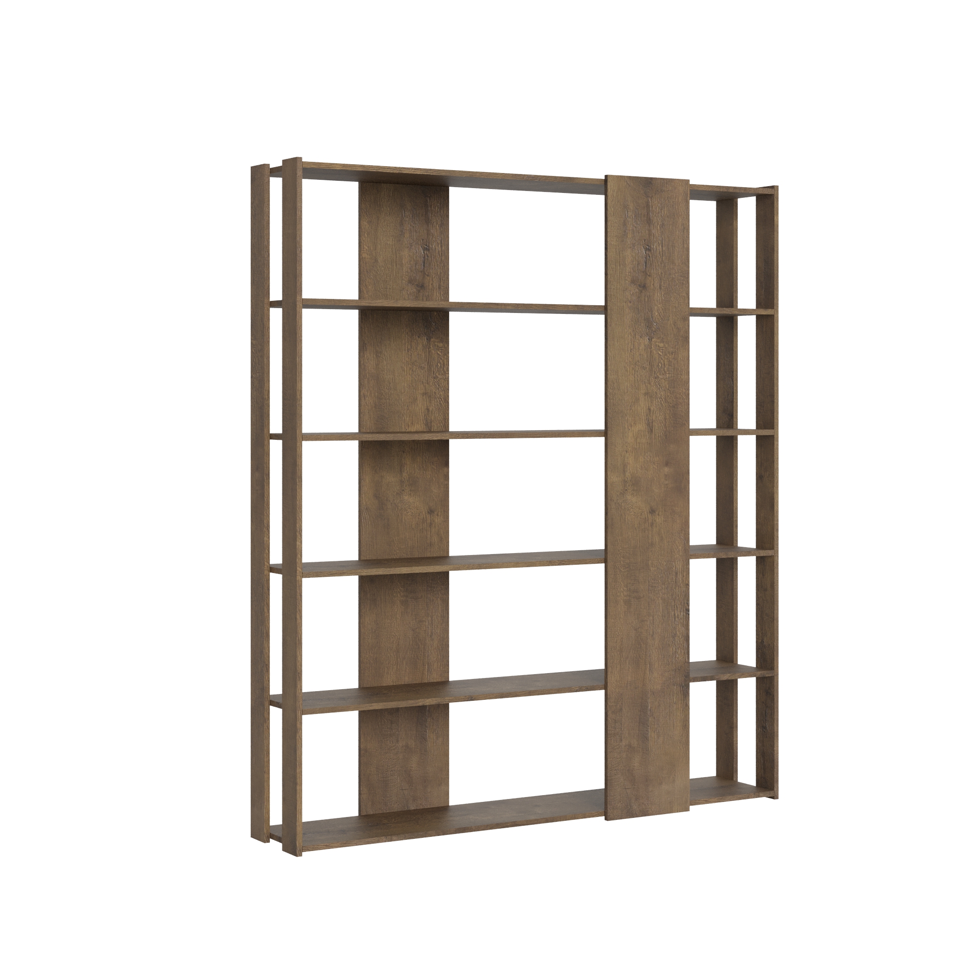 Libreria a giorno Kato B noce L.178 P.36 H.204 cm 4 Libreria a giorno Kato B noce