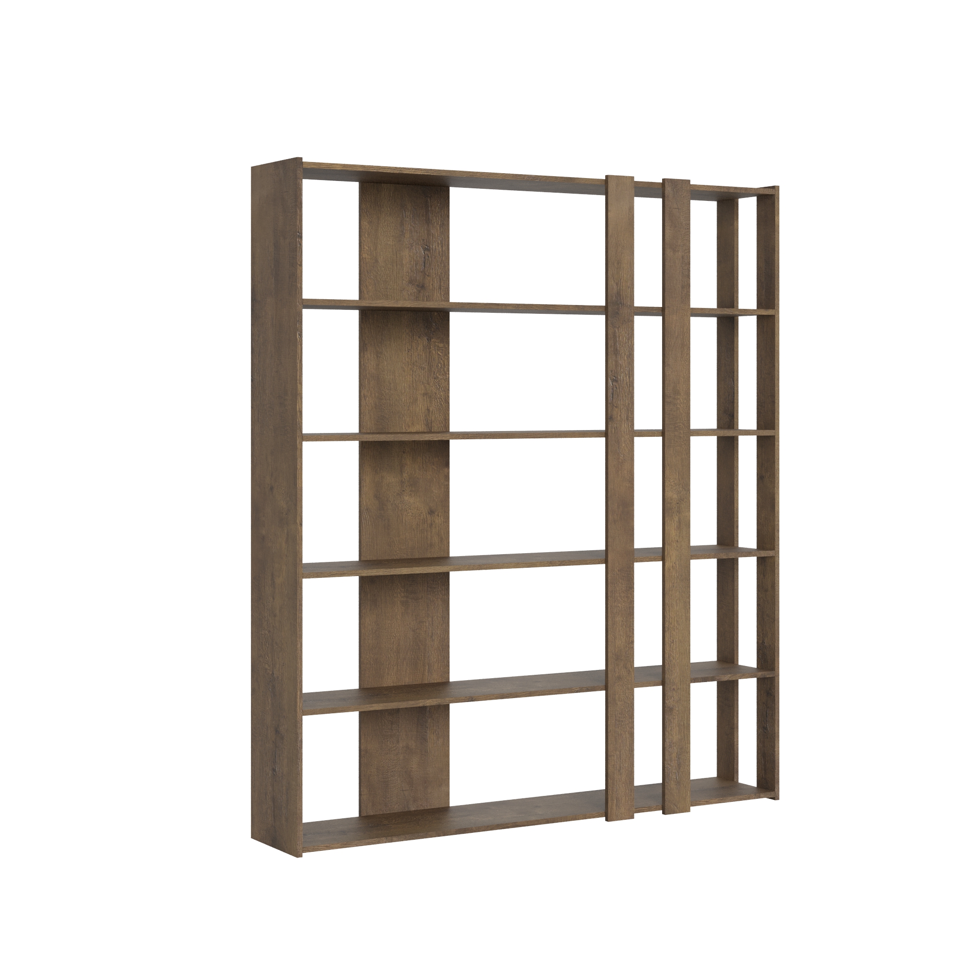 Libreria a giorno Kato C noce L.178 P.36 H.204 cm 4 Libreria a giorno Kato C noce