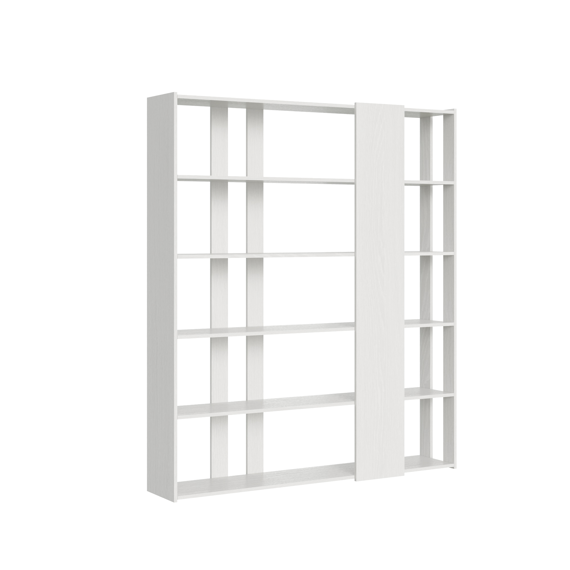 Libreria a giorno Kato D bianco frassino L.178 P.36 H.204 cm 4 Libreria a giorno Kato D bianco frassino
