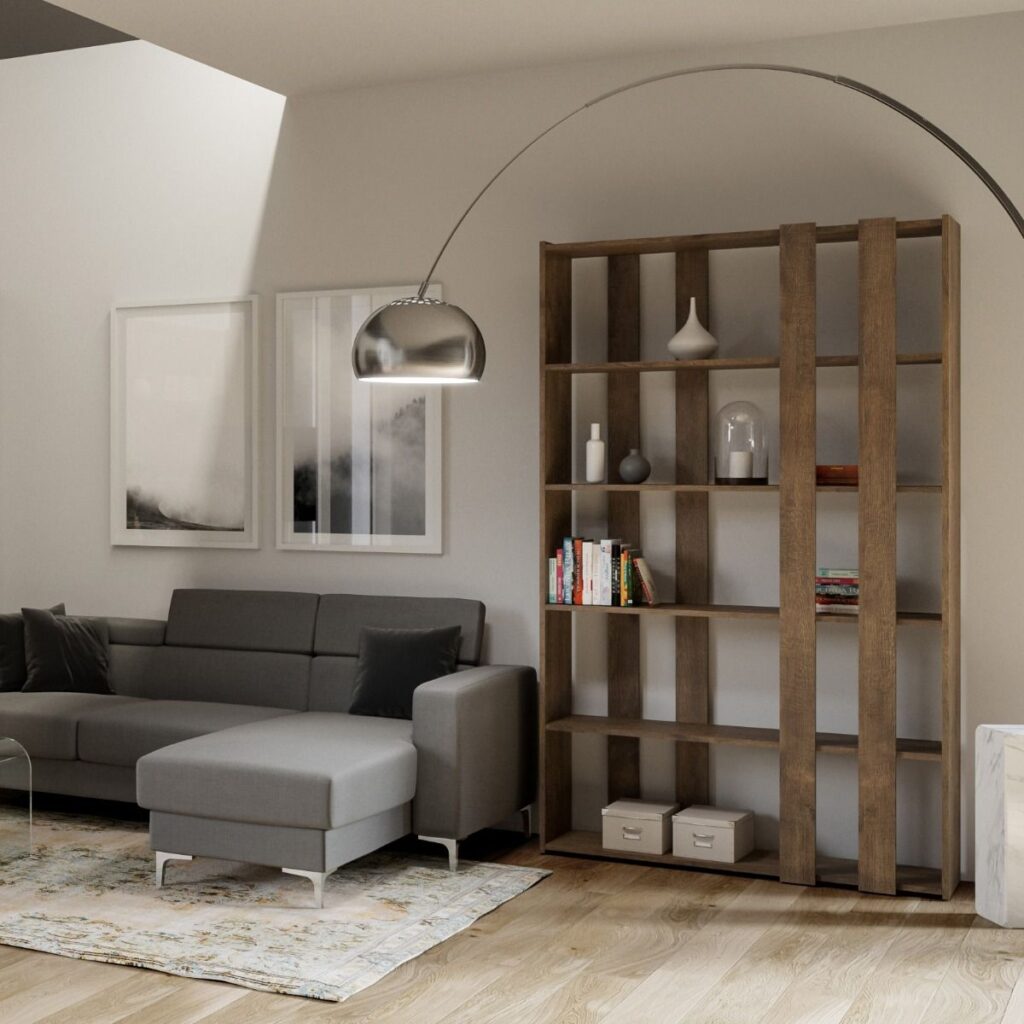 Libreria a giorno Kato Small A noce