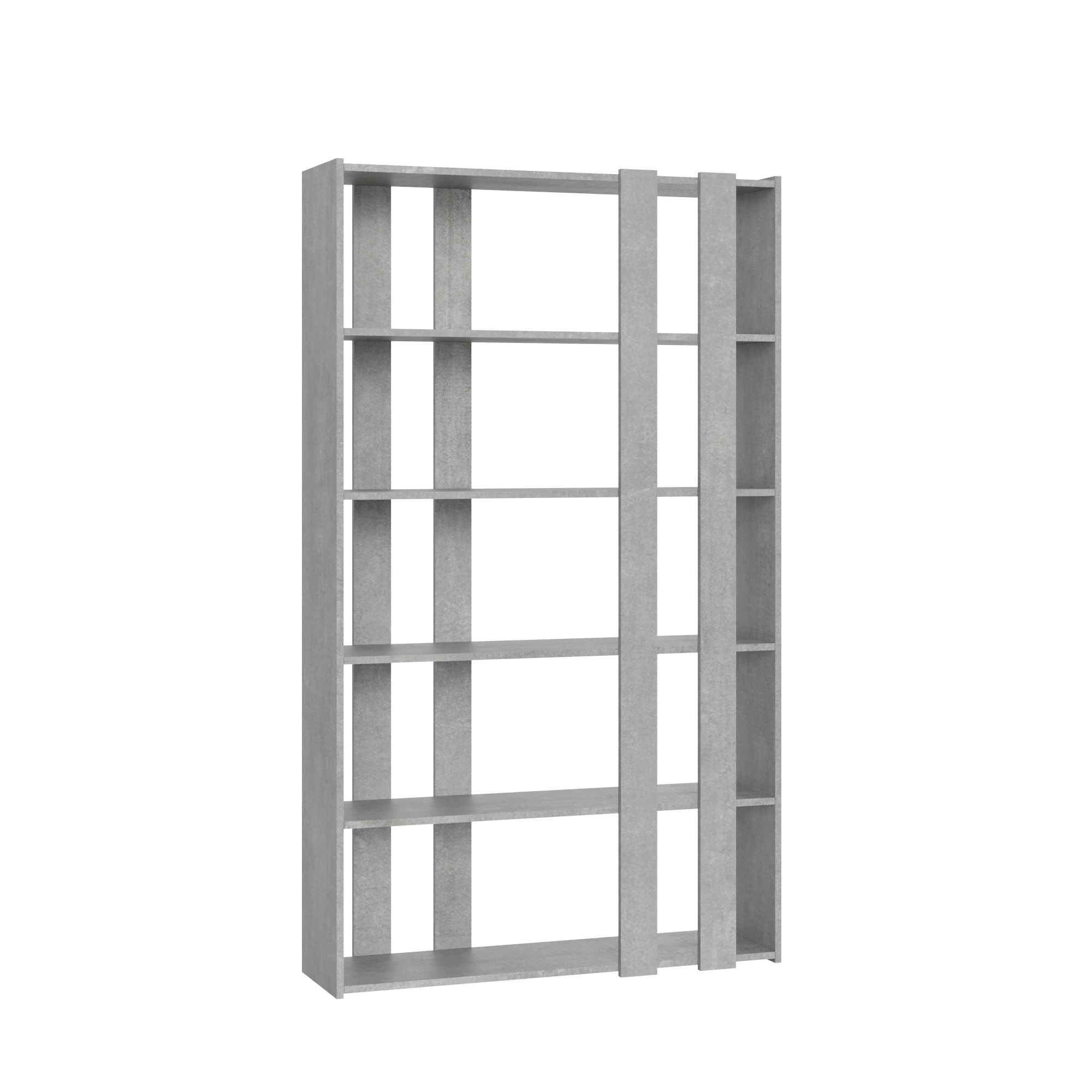 Libreria a giorno Kato Small A cemento L.120 P.36 H.204 cm 2 Libreria a giorno Kato Small A cemento