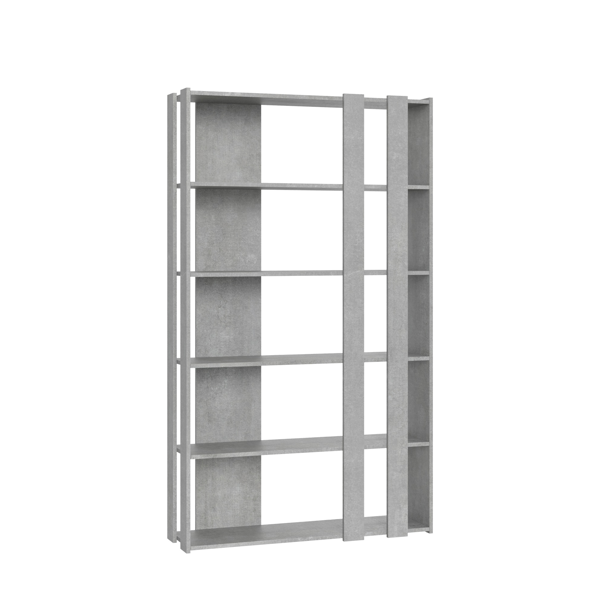 Libreria a giorno Kato Small B cemento L.120 P.36 H.204 cm 2 Libreria a giorno Kato Small B cemento