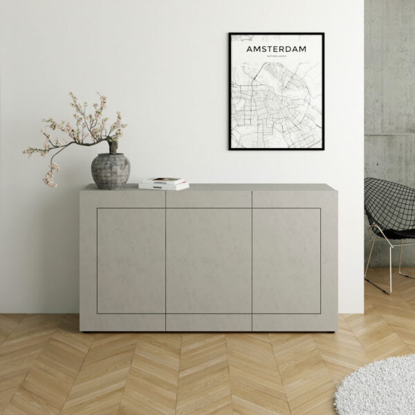 Madia moderna 3 ante 150x40x83,5 cm Elios cashmere