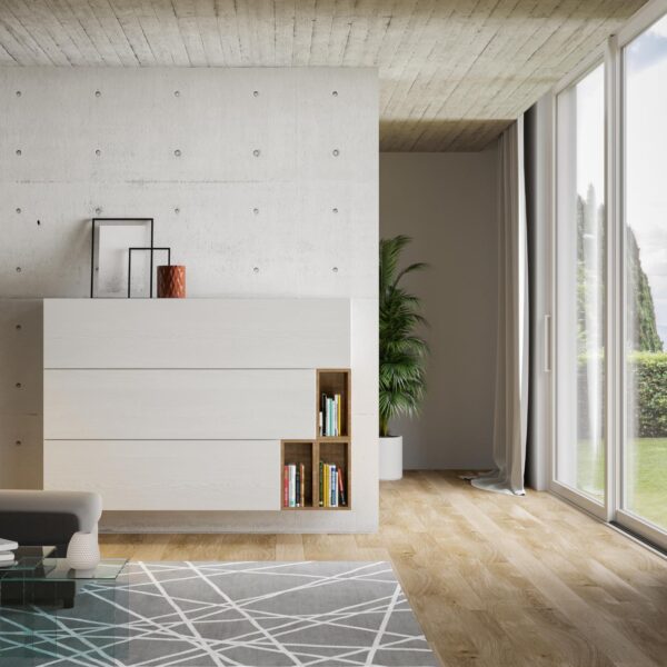 Composizione parete soggiorno Isoka A19 L.173,6 P.39,2