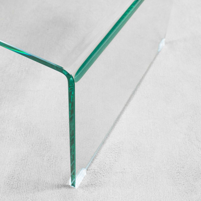 Tavolino Galaxy in vetro curvato 80x45x35 cm 2 Tavolino Galaxy in vetro curvato 80x45x35 cm