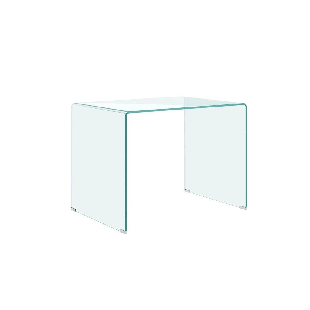 Scrivania Glassy in vetro curvato 100x60x75 cm