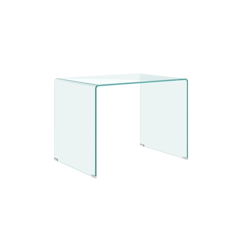 Scrivania Glassy in vetro curvato 100x60x75 cm