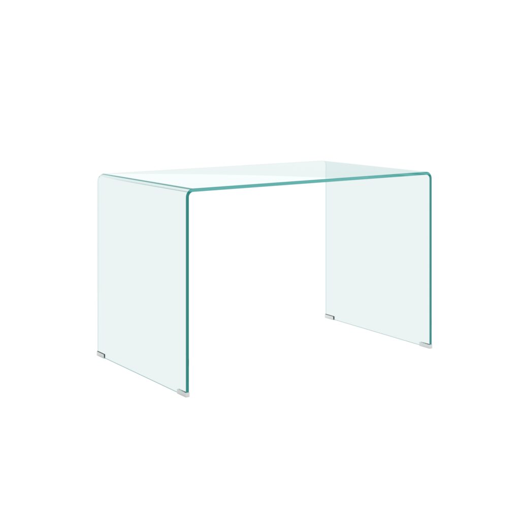 Scrivania Glassy in vetro curvato 120x70x75 cm