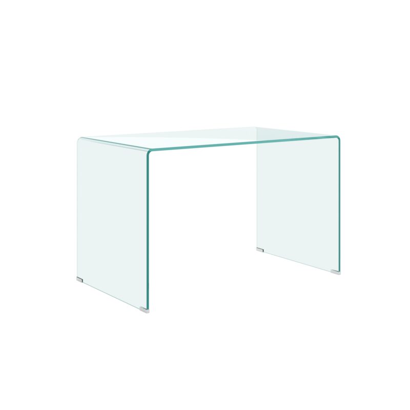 Scrivania Glassy in vetro curvato 120x70x75 cm