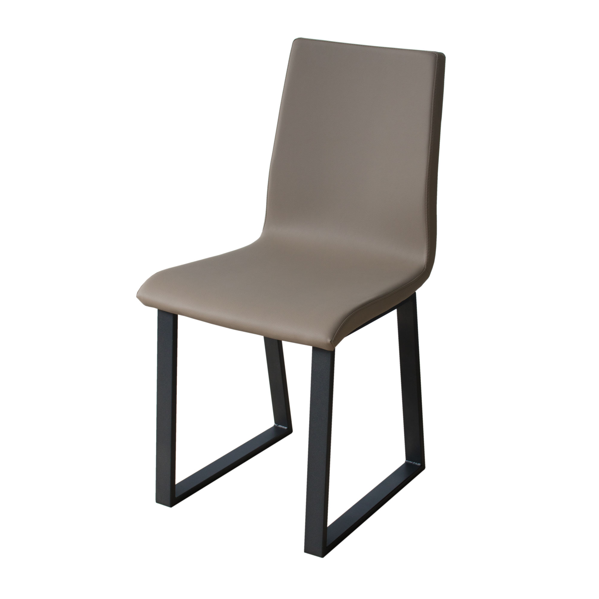 Sedia Baffy gambe Antracite cuscino Tortora 52 L.40/44 P.42 H.86 5 Sedia Baffy gambe Antracite cuscino Tortora 52