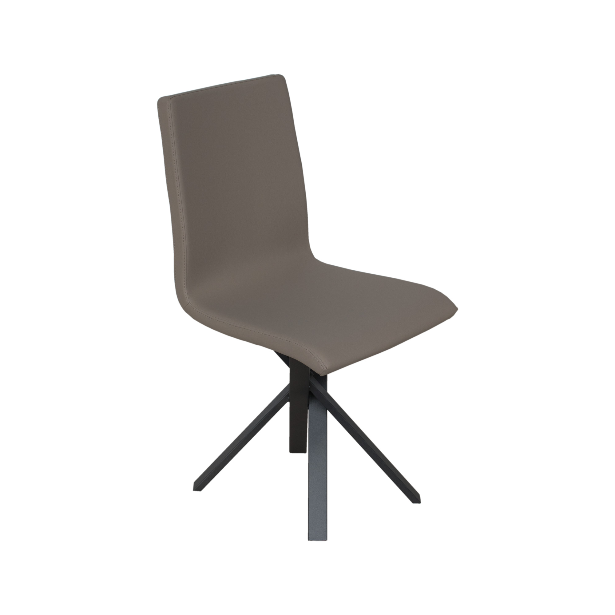 Sedia Aury gambe Antracite cuscino Tortora 52 L.40/44 P.42 H.86 5 Sedia Aury gambe Antracite cuscino Tortora 52