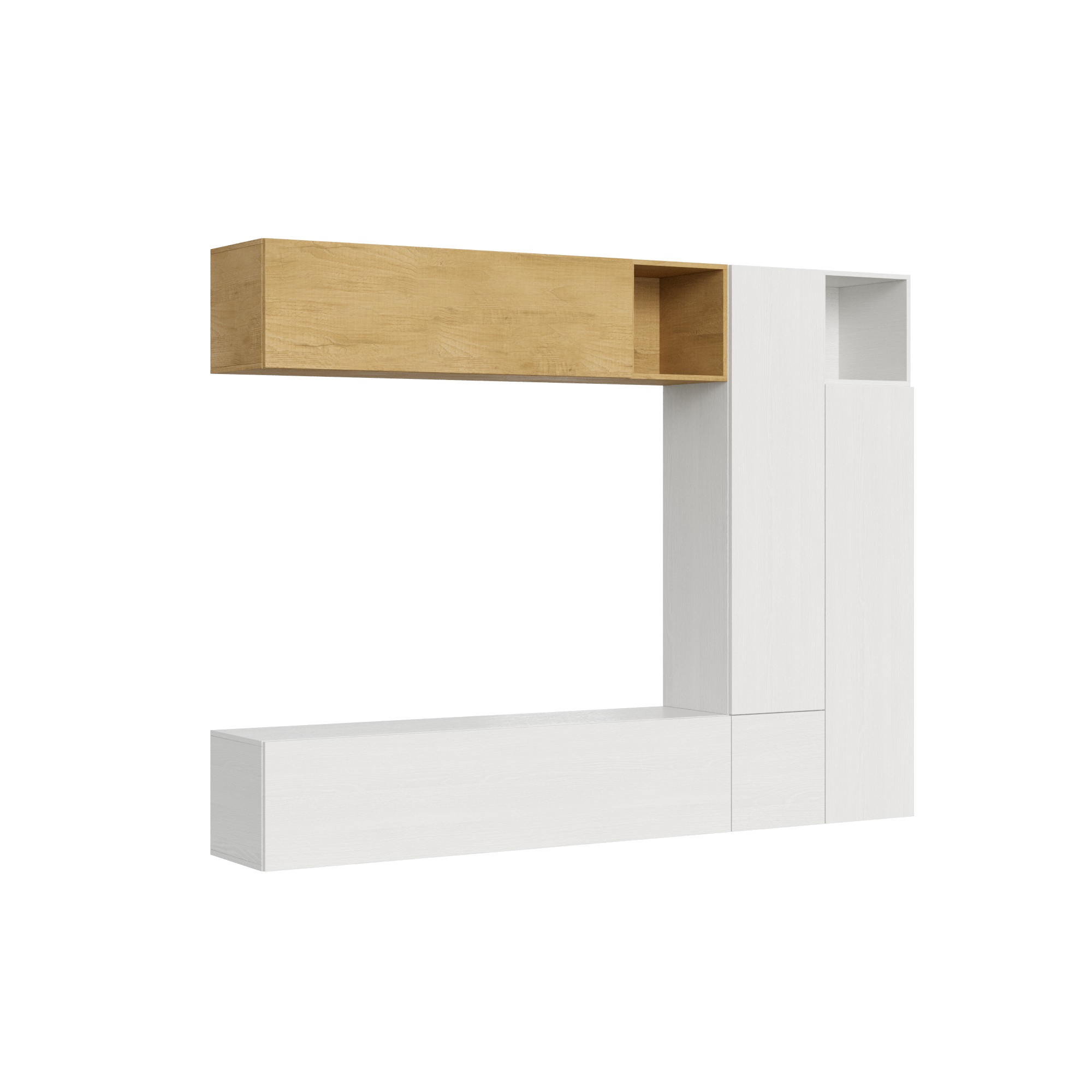 Composizione parete soggiorno Isoka A08 L.254 H194 P.39,2 2 Composizione parete soggiorno Isoka A08 L.254 H194 P.39,2