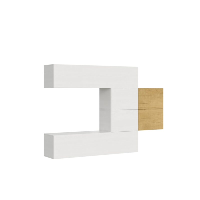 Composizione parete soggiorno Isoka A24 L.234 H.160 P.39,2