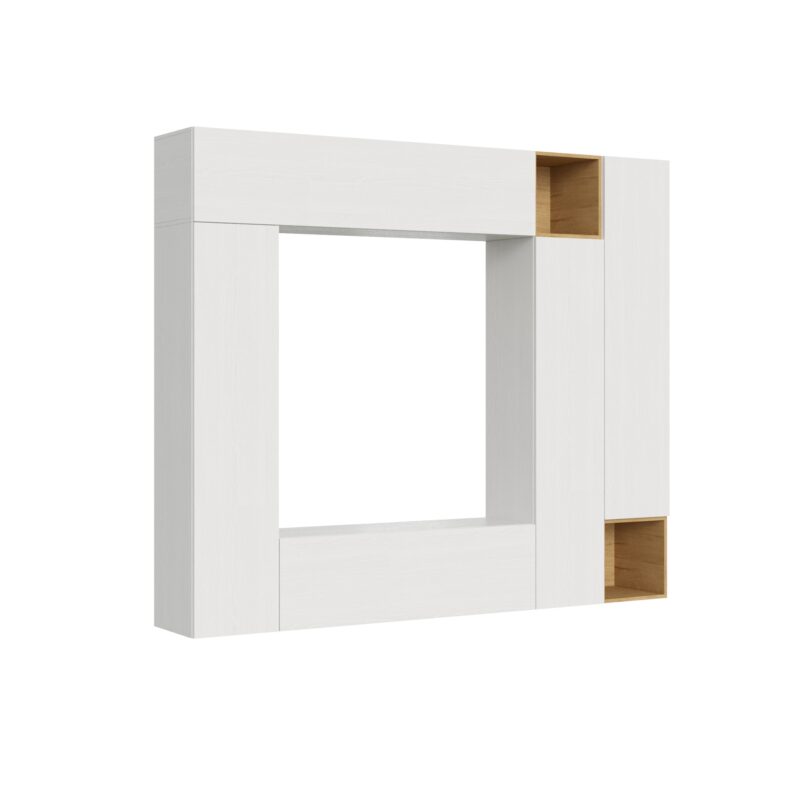 Composizione parete soggiorno Isoka A32 L.254 H.214