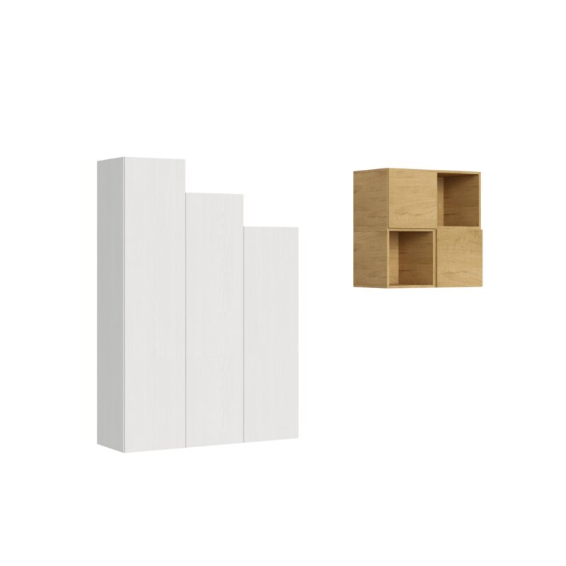 Composizione parete soggiorno Isoka A33 L.120 H.173,6