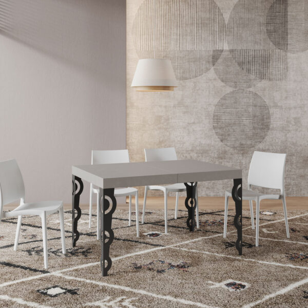 Tavolo allungabile 130/234x90 cm Karamay cashmere gambe antracite