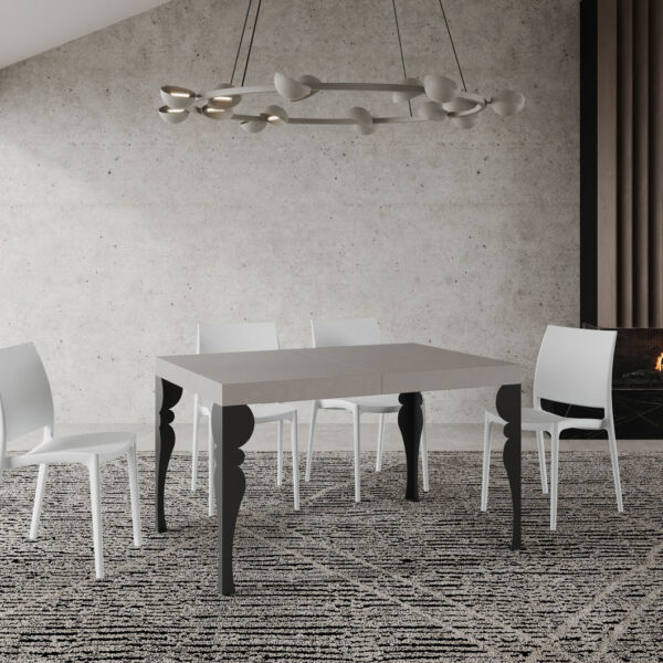 Tavolo allungabile 130/234x90 cm Paxon cashmere gambe antracite