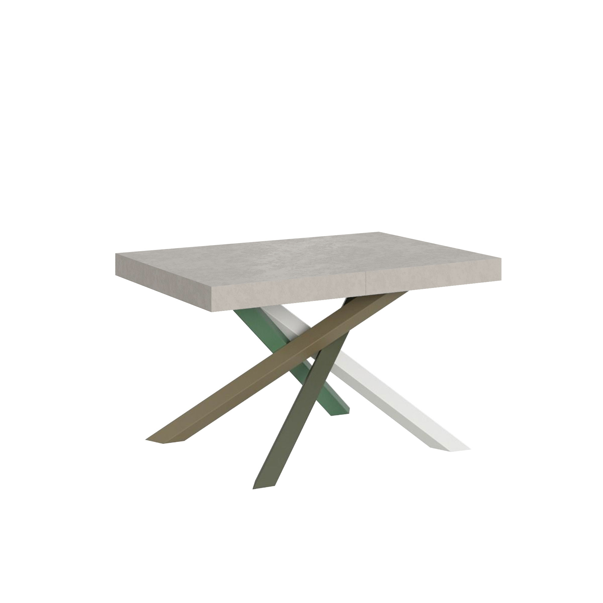 Tavolo allungabile 130/390x90 cm Volantis cashmere gambe multicolore 4/A 7 Tavolo allungabile 130/234x90 cm Volantis cashmere gambe multicolore 4/A