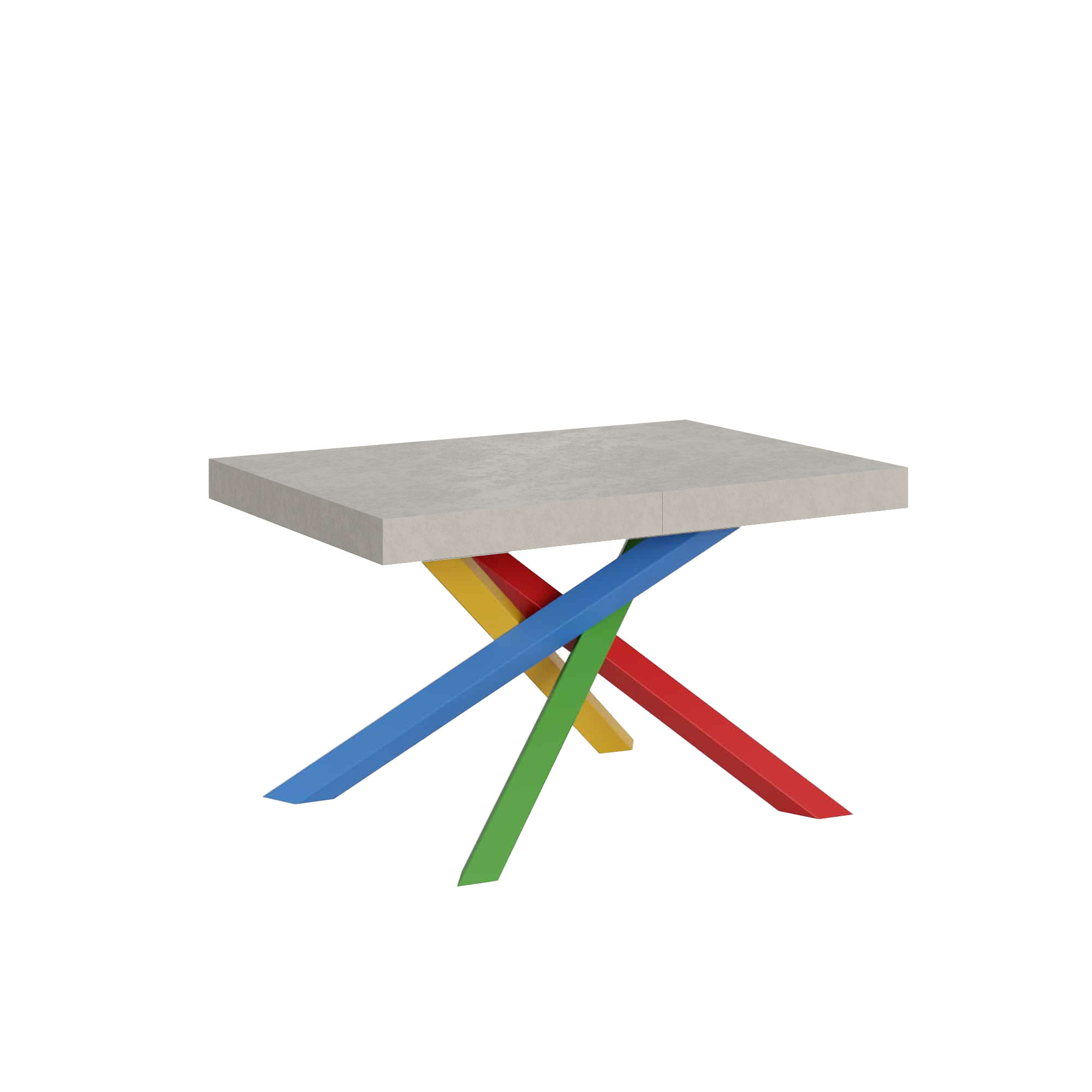 Tavolo allungabile 130/390x90 cm Volantis cashmere gambe multicolore 4/B 7 Tavolo allungabile 130/234x90 cm Volantis cashmere gambe multicolore 4/B