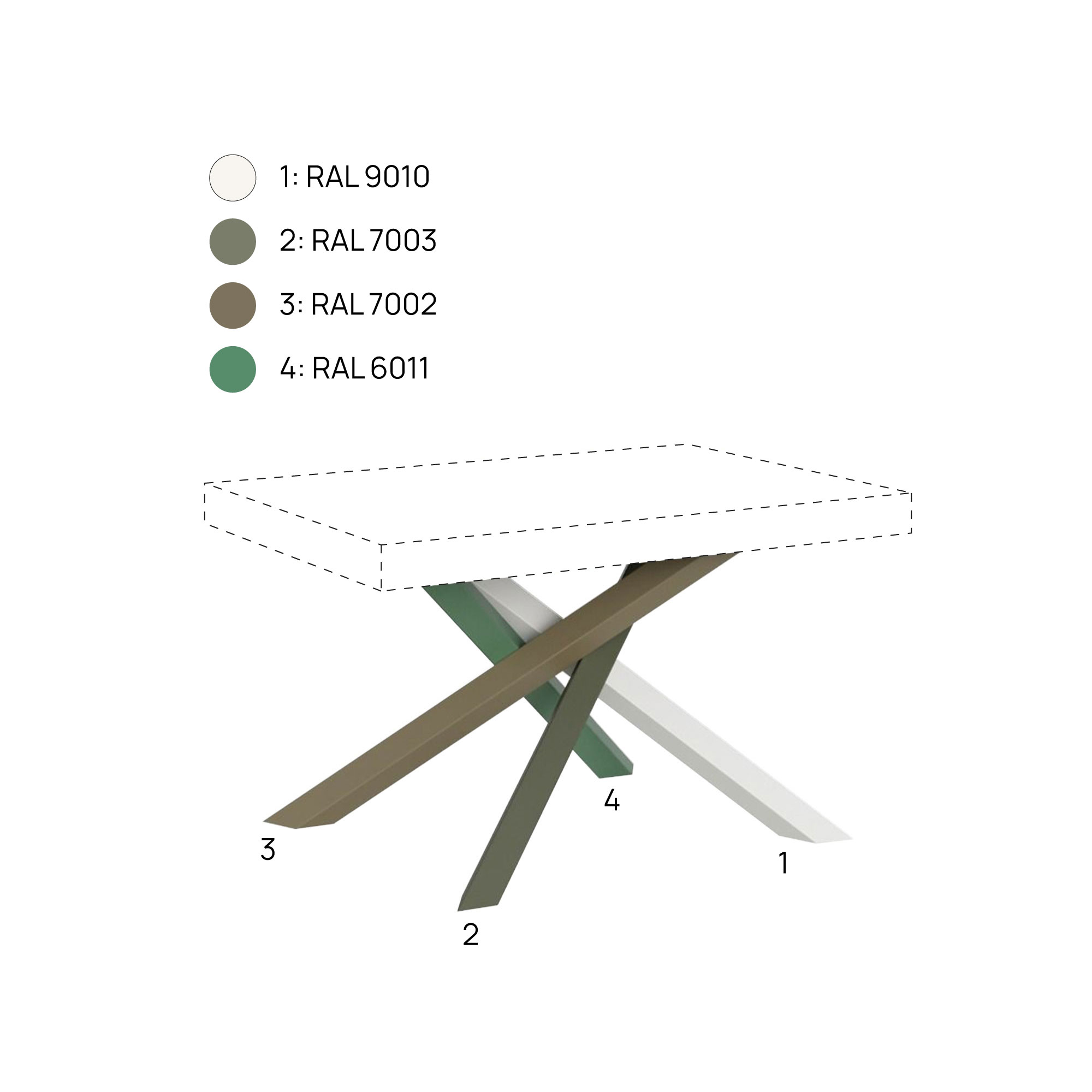 Tavolo allungabile 130/390x90 cm Volantis cashmere gambe multicolore 4/A 5 Tavolo allungabile 130/234x90 cm Volantis cashmere gambe multicolore 4/A