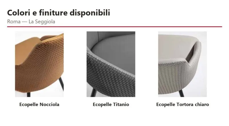 Sedia Roma La Seggiola – L 52 cm - colori e finiture disponibili