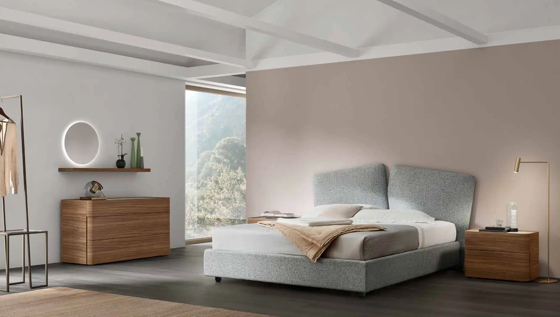 Letto Matrimoniale Imbottito Love Maronese ACF - Design Moderno - immagine 2